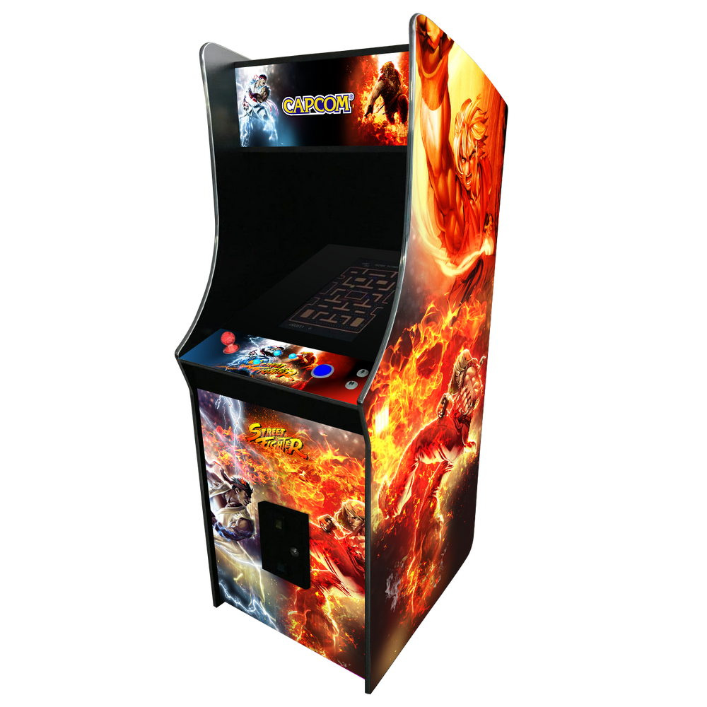 Pac-Man Style Arcade Cabinet Multicade-Arcade Games-VPCabs-Capcom Red-Game Room Shop