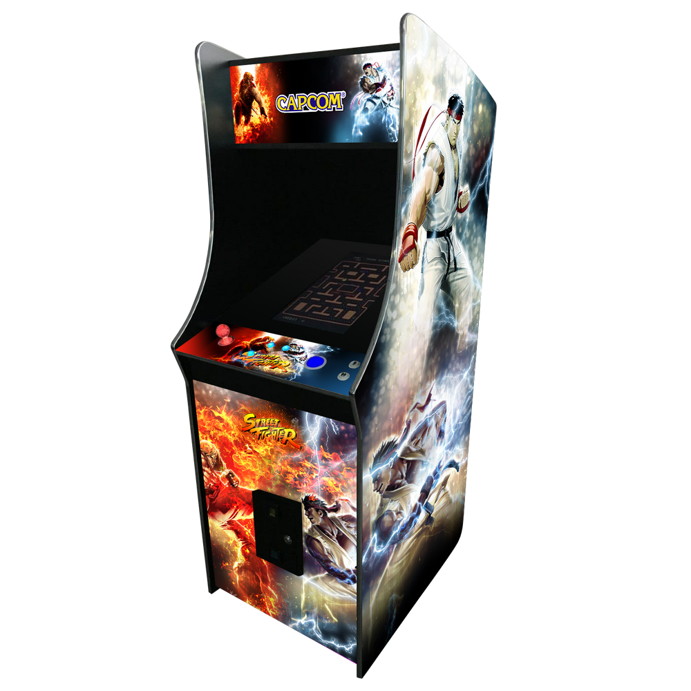 Pac-Man Style Arcade Cabinet Multicade-Arcade Games-VPCabs-Capcom White-Game Room Shop