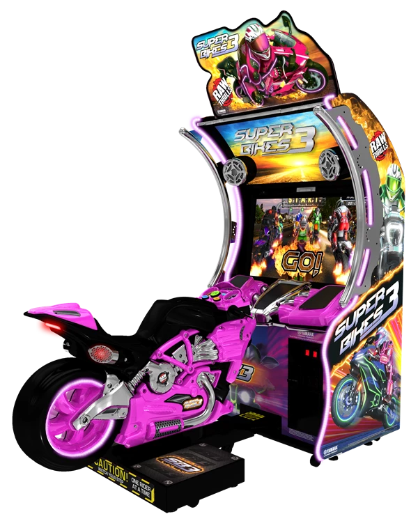 Raw Thrills Super Bikes 3-Arcade Games-Raw Thrills-Pink-Game Room Shop