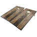 Rustic Theme Cornhole Boards-Cornhole-WGC-Standard Series-Dark Wooden Planks-Game Room Shop