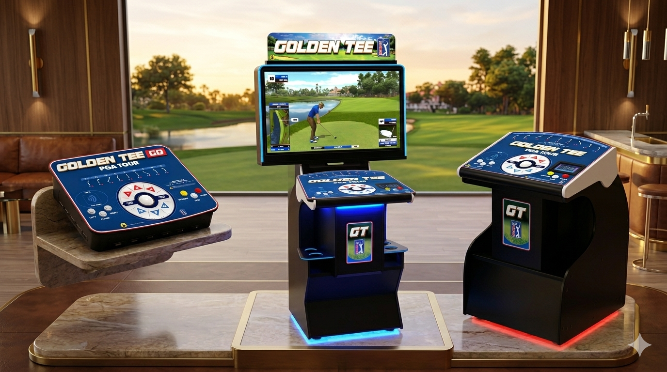 Golden Tee PGA TOUR Comparison: GO vs Showpiece PRO vs Clubhouse Home Edition