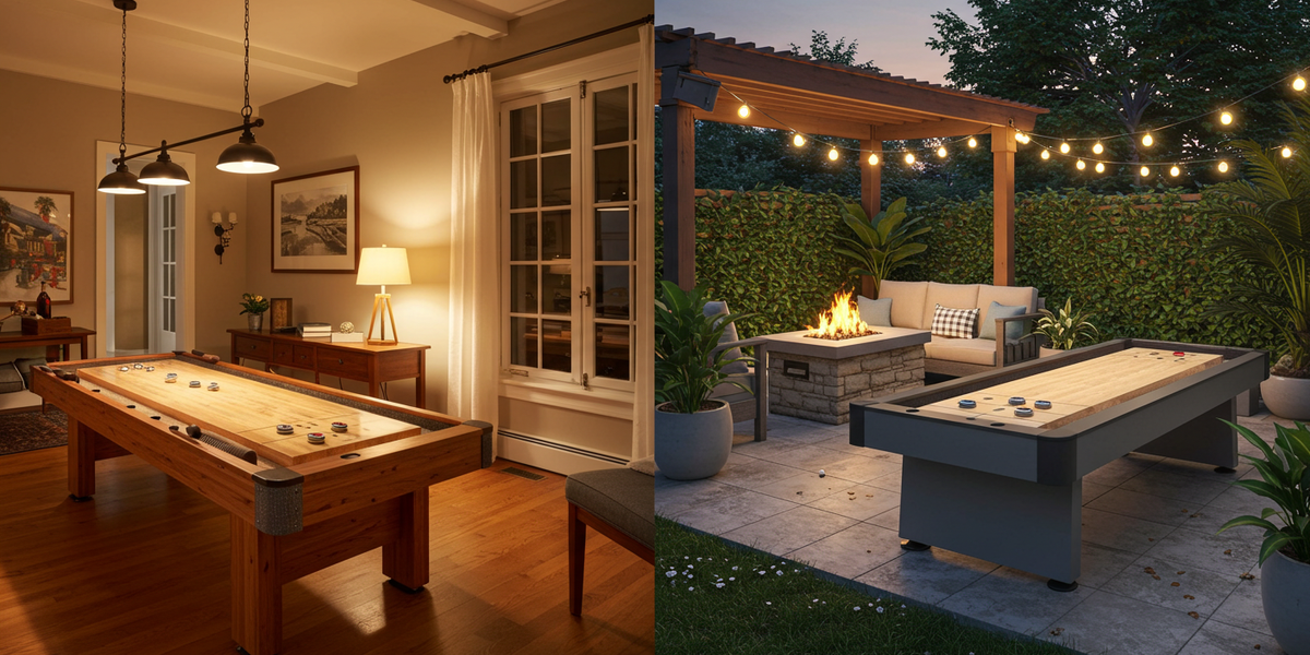 Indoor or Outdoor Shuffleboard? Find Your Match! — Game Room Shop