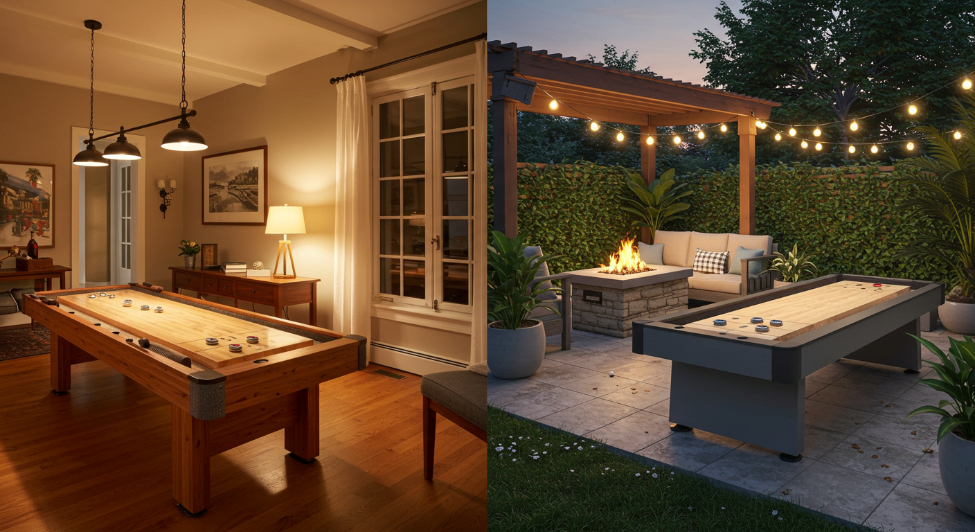 Indoor vs. Outdoor Shuffleboard Tables: Which Model Fits Your Lifestyle?