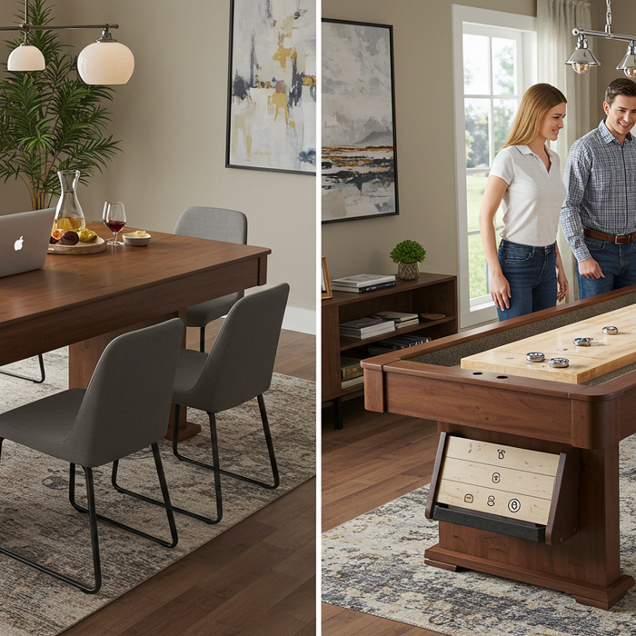 Dining & Conversion Tops for Shuffleboard Tables: Dual-Use Solutions