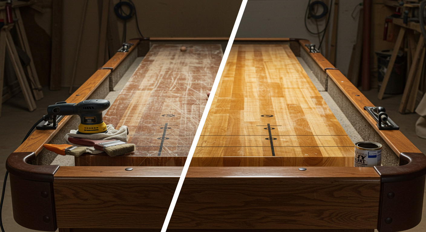 Shuffleboard Table Finish Restoration Guide