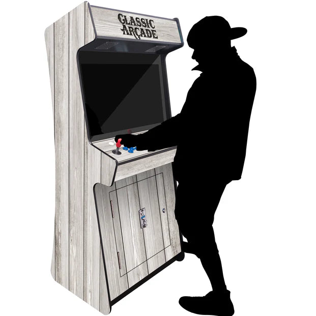 Creative Arcades 2P Slim Stand Up Arcade Machine-Arcade Games-Creative Arcades-3500+ Games-Light Gray-Game Room Shop