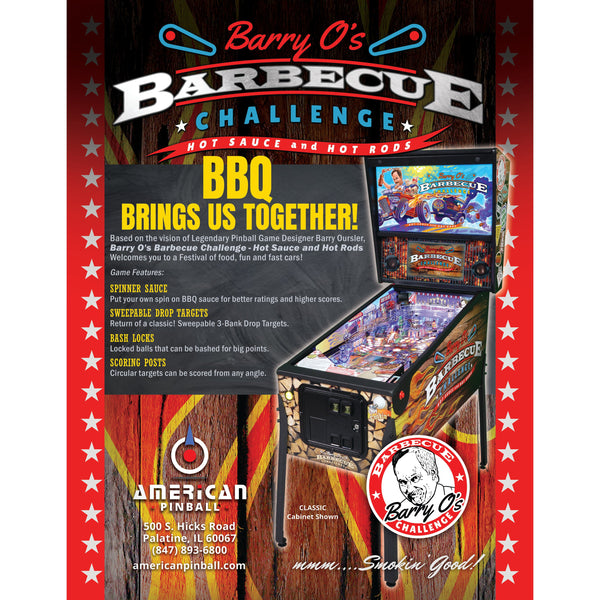 American Pinball Barry O's BBQ Challenge Pinball Machine-Pinball Machines-American Pinball-Classic-Game Room Shop