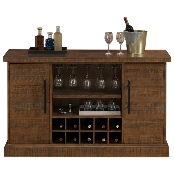 American Heritage Gateway Reclaimed Wood Wine Cabinet-Bars & Cabinets-American Heritage-Game Room Shop