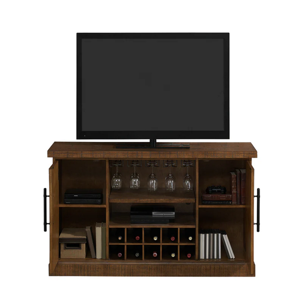 American Heritage Gateway Reclaimed Wood Wine Cabinet-Bars & Cabinets-American Heritage-Game Room Shop