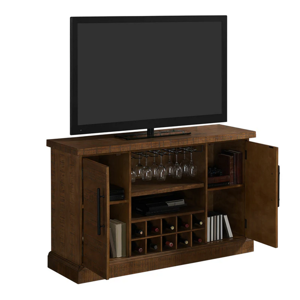 American Heritage Gateway Reclaimed Wood Wine Cabinet-Bars & Cabinets-American Heritage-Game Room Shop