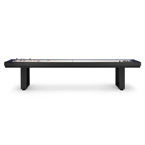 American Heritage Lanai Outdoor Shuffleboard Table with Cover-Shuffleboards-American Heritage-9'-Obisidian Black-Game Room Shop