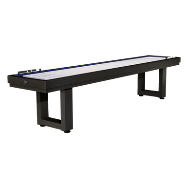 American Heritage Lanai Outdoor Shuffleboard Table with Cover-Shuffleboards-American Heritage-9'-Obisidian Black-Game Room Shop