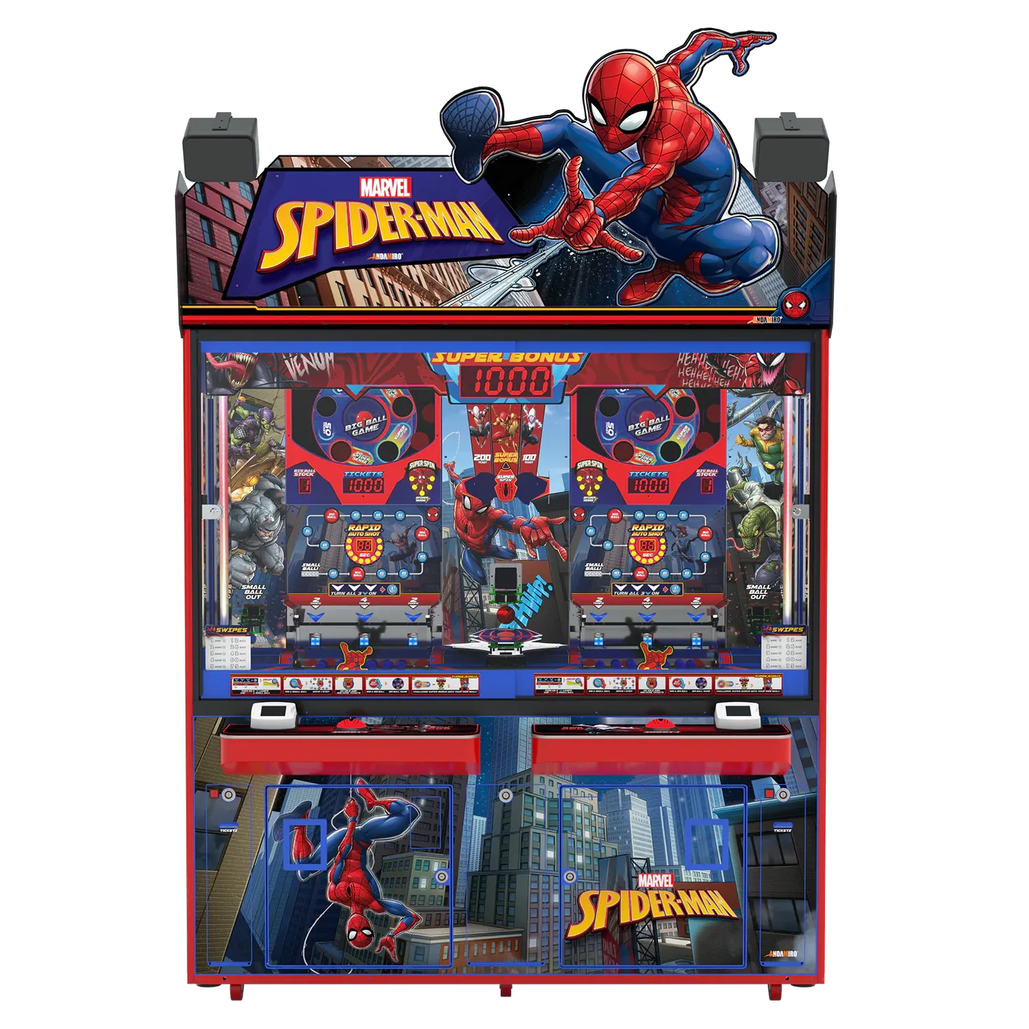 Andamiro Spider-Man Coin Pusher – 2-Player Arcade Game-Arcade Games-Andamiro-Game Room Shop