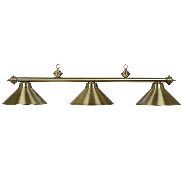 RAM Game Room 54" 3-light Metal Billiards Light-Pool Table Lights-RAM Game Room-Antique Brass-Game Room Shop