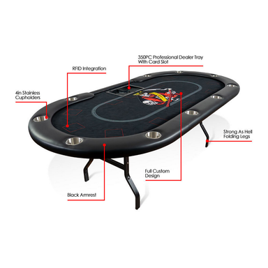 BBO Poker Tables The Aces Pro Plus Poker Table-Poker & Game Tables-BBO Poker Tables-Game Room Shop