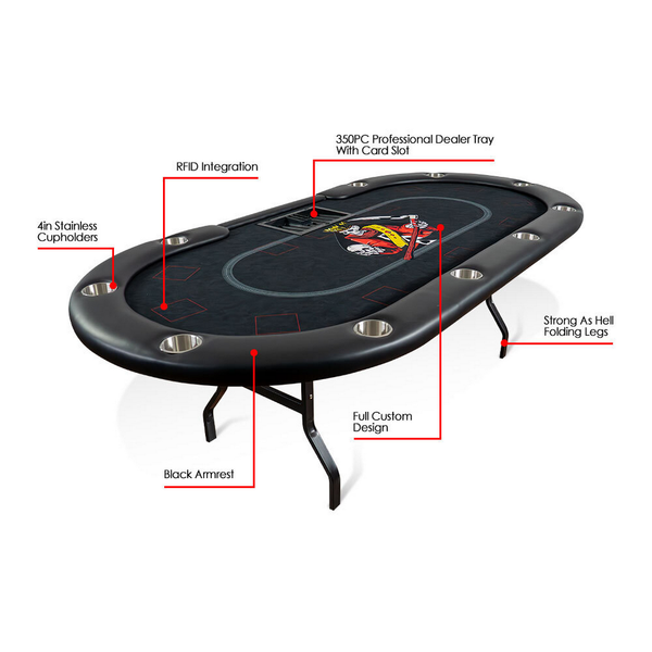 BBO Poker Tables The Aces Pro Plus Poker Table-Poker & Game Tables-BBO Poker Tables-Game Room Shop