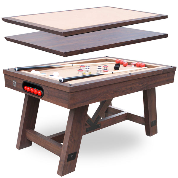 Freetime Fun Baddah Bing 54" Bumper Pool Table-Billiard Tables-Freetime Fun-Table + Top-Espresso-Game Room Shop