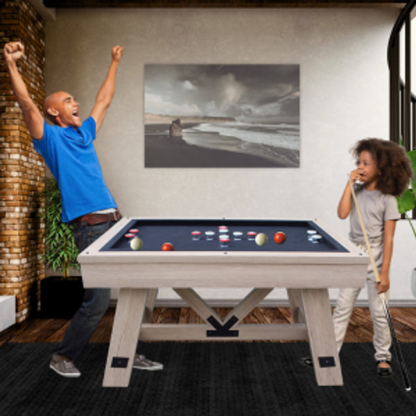 Freetime Fun Baddah Bing 54" Bumper Pool Table-Billiard Tables-Freetime Fun-Table Only-Rustic Oak-Game Room Shop