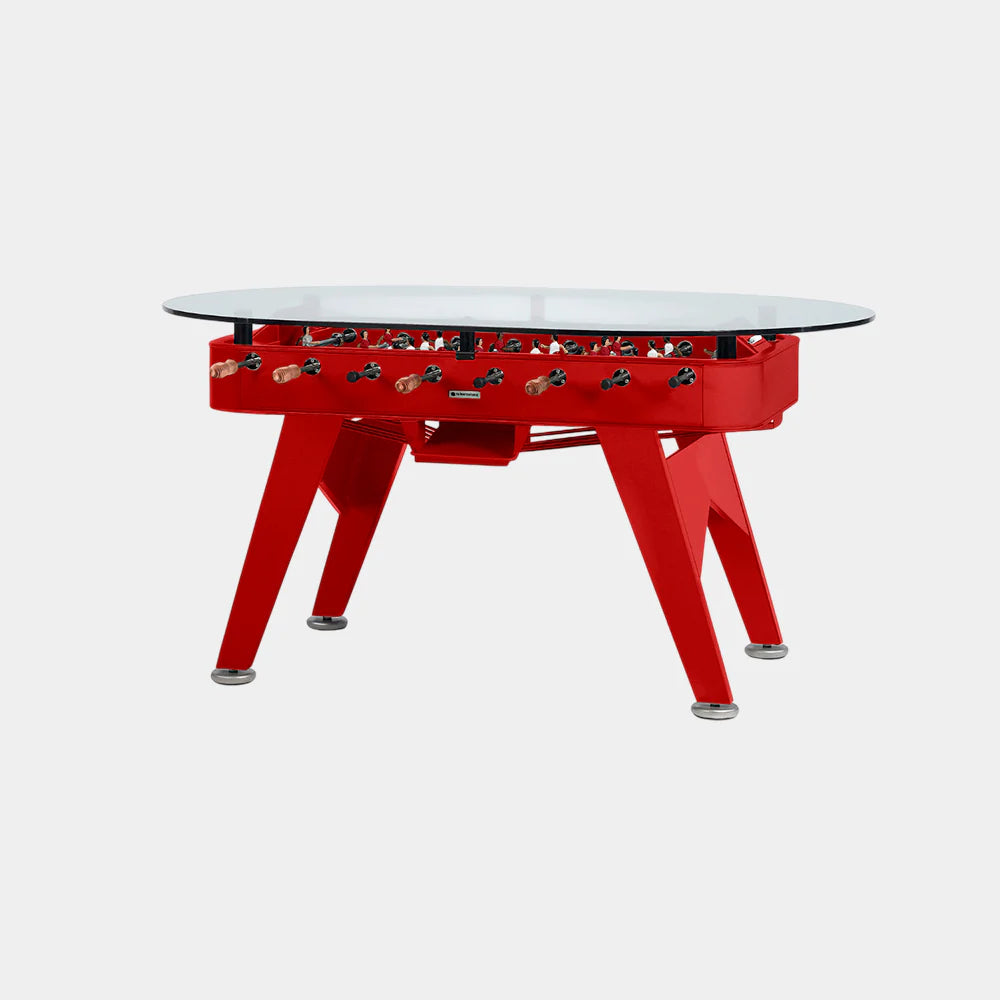 RS Barcelona RS2 Dining Foosball Table-Foosball Table-RS Barcelona-Oval-Iron (Good for Indoor Use)-Bordeaux (MTO)-Game Room Shop