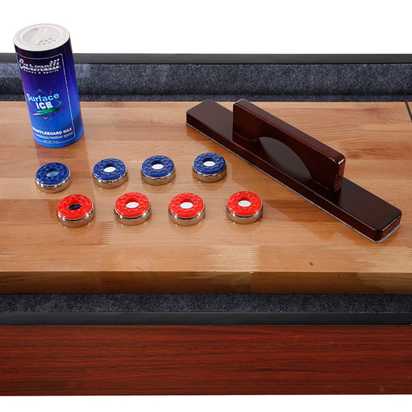 Hathaway Games Challenger Shuffleboard Table in Dark Cherry Finish-Shuffleboards-Hathaway Games-9ft Length-Game Room Shop