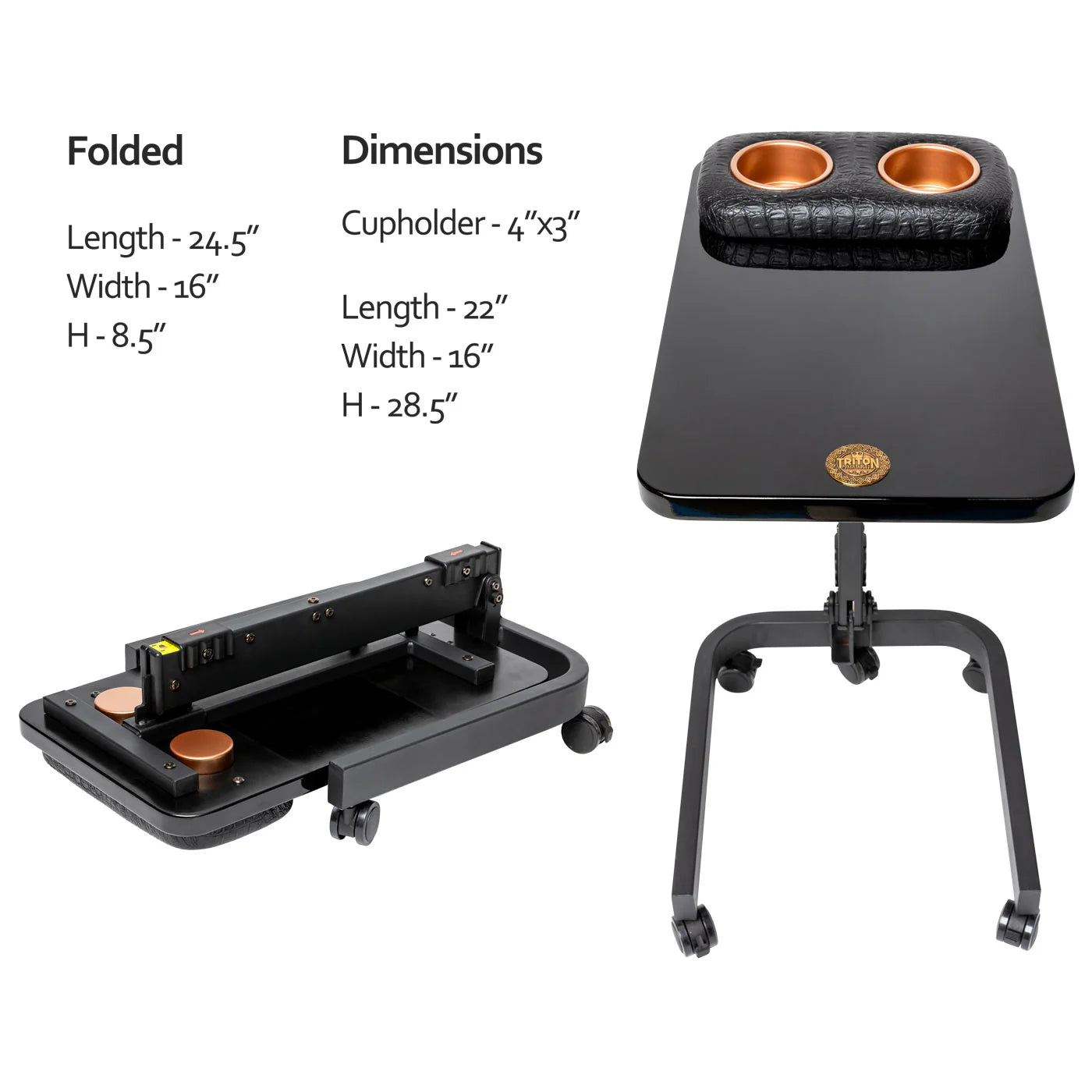 Chip & Sip Poker Game Side Table (Set of 2)-Poker Table Side Table-Triton Poker Tables-Game Room Shop