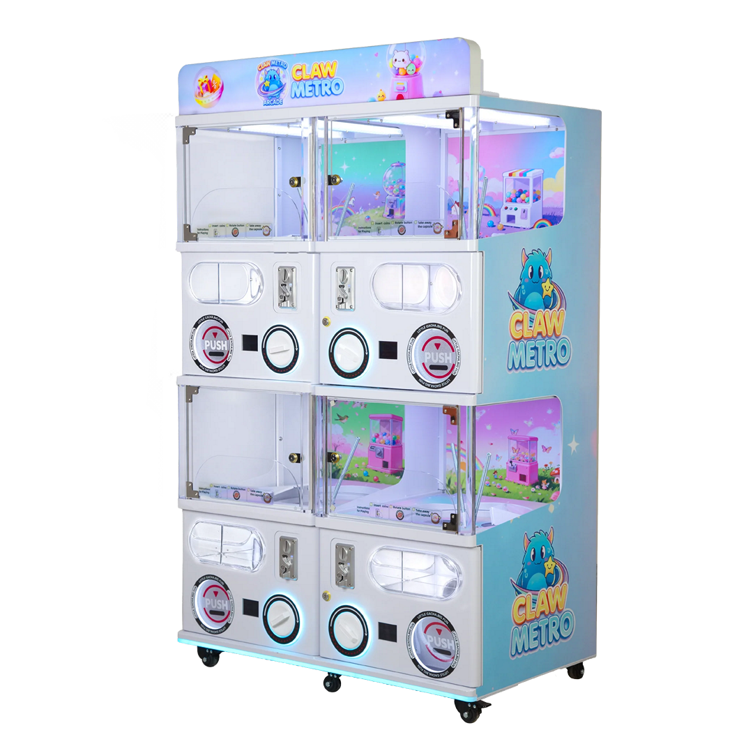 Claw Metro GachaZone 4-Player Gachapon Station — Game Room Shop