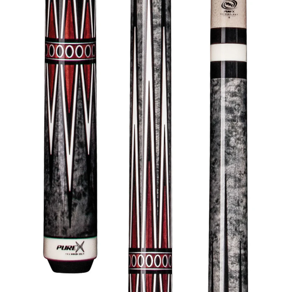Cue and Case Pure X Grey Stained Maple Pool Cue-Billiard Cues-Cue and Case-Game Room Shop