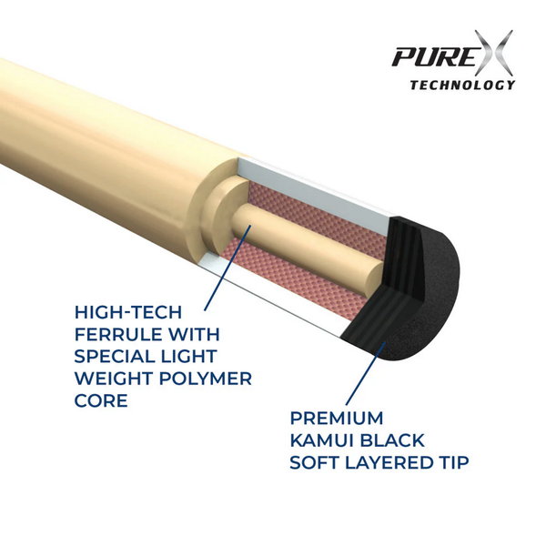 Cue and Case Pure X Teal Stained Maple Pool Cue-Billiard Cues-Cue and Case-Game Room Shop