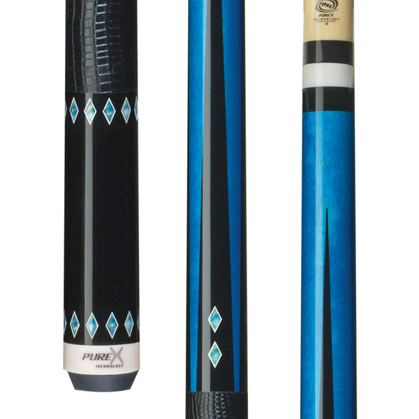 Cue and Case Pure X Teal Stained Maple Pool Cue-Billiard Cues-Cue and Case-Game Room Shop