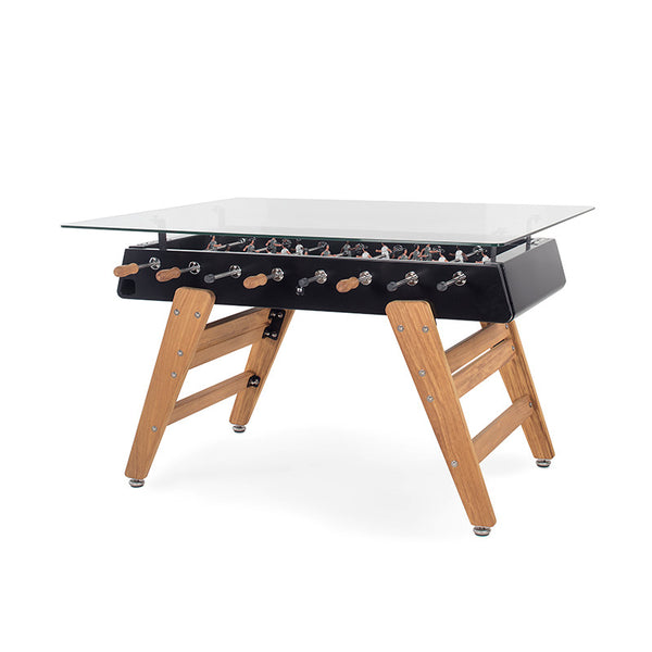 RS Barcelona RS3 Wood Dining Foosball Table-Foosball Table-RS Barcelona-Rectangular Shape-Black-Game Room Shop