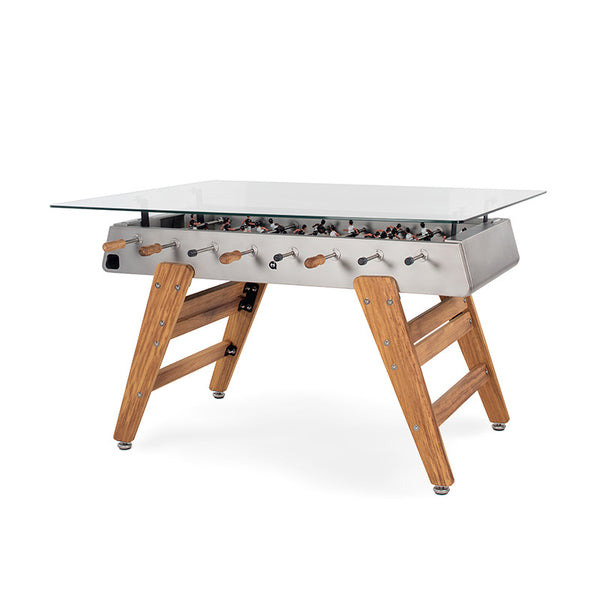 RS Barcelona RS3 Wood Dining Foosball Table-Foosball Table-RS Barcelona-Rectangular Shape-Inox-Game Room Shop