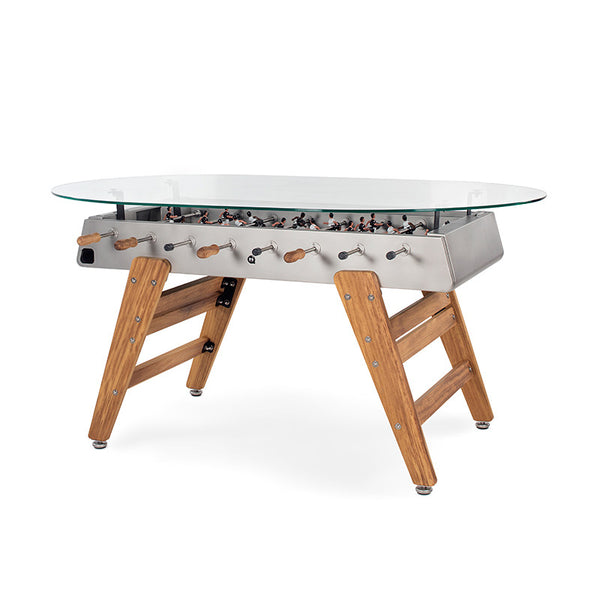 RS Barcelona RS3 Wood Dining Foosball Table-Foosball Table-RS Barcelona-Oval Shape-Inox-Game Room Shop