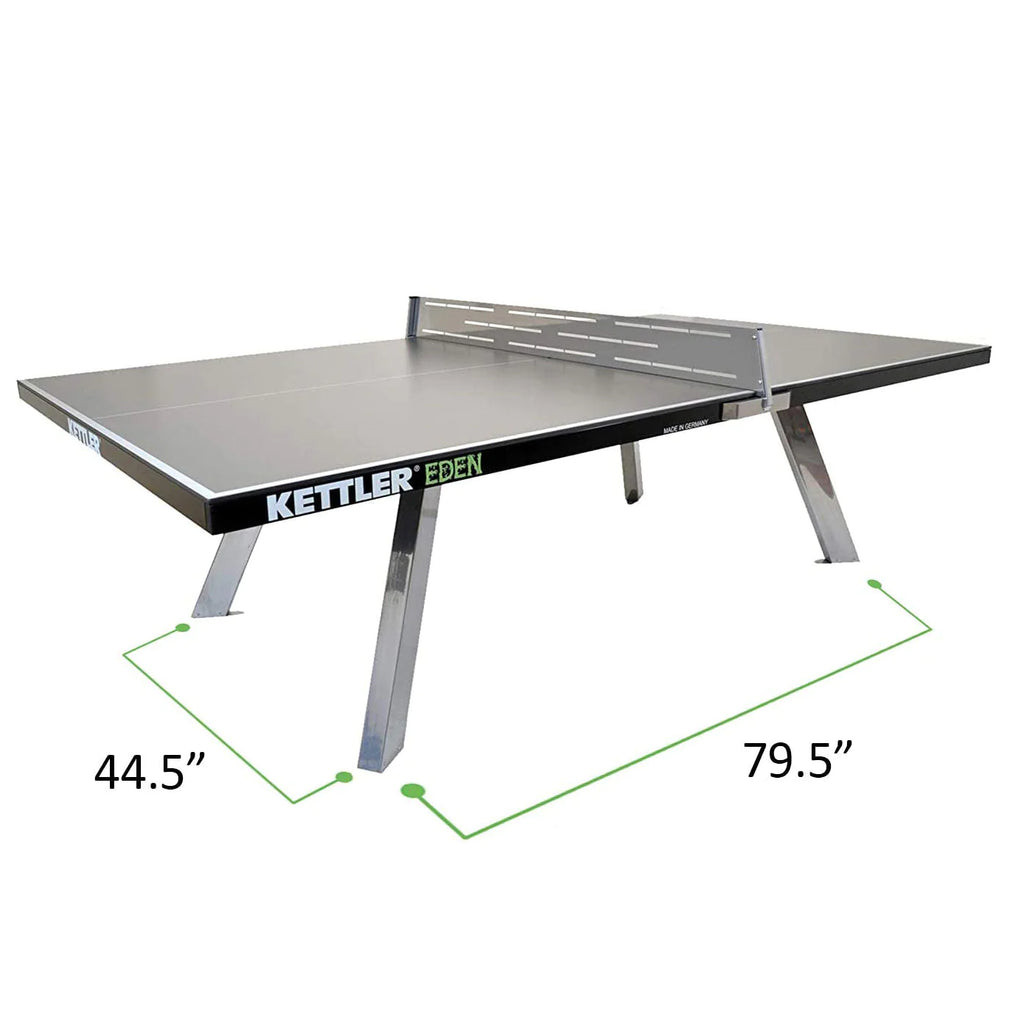 KETTLER Eden Outdoor Stationary Table Tennis Table Game Room Shop