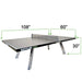 KETTLER Eden Outdoor Stationary Table Tennis Table-Table Tennis Table-Kettler-Gray-Game Room Shop