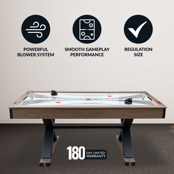 Hathaway Games Excalibur 6-ft Air Hockey Table with LED Scoring and Table Tennis Top-Air Hockey Tables-Hathaway Games-Game Room Shop