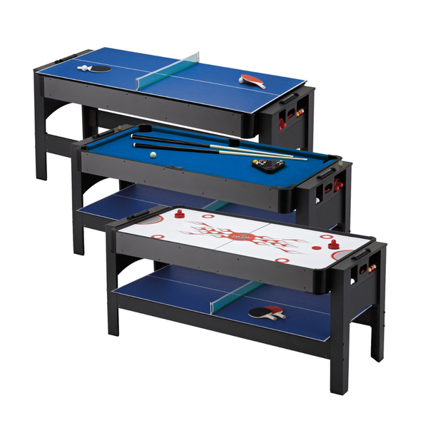 Fat Cat 3 in 1 Flip Game Table-Multi-Game Tables-GLD Products-Blue-Game Room Shop
