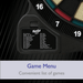 Fat Cat 727 Electronic Dartboard game menu graphic