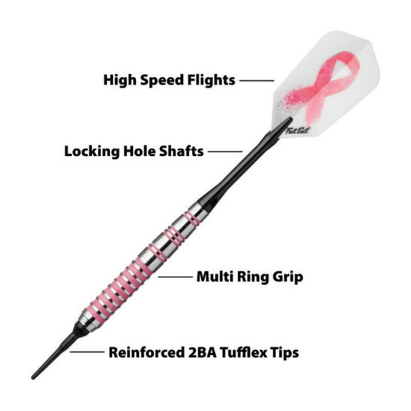 Fat Cat Pink Lady Soft Tip Darts 16 Grams-Darts-GLD Products-Game Room Shop
