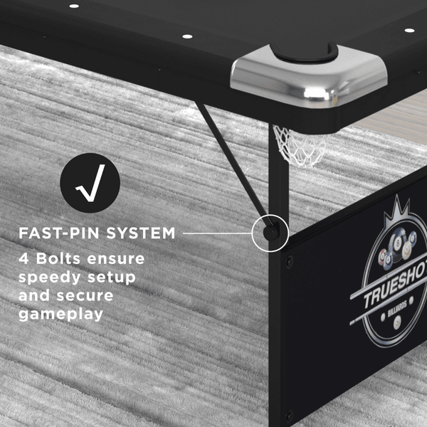 Fat Cat Trueshot 6' Folding Billiard Table fast-pin system graphic
