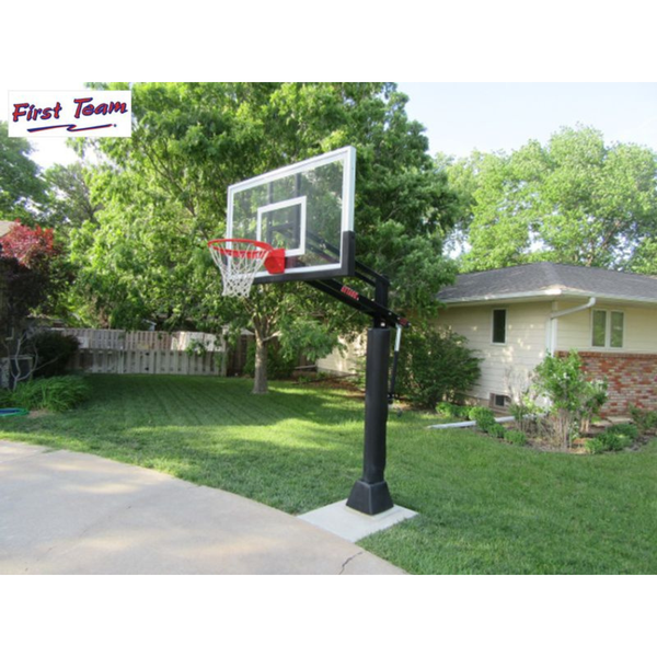 First Team Attack In Ground Adjustable Basketball Goal installed on driveway-First Team-Game Room Shop