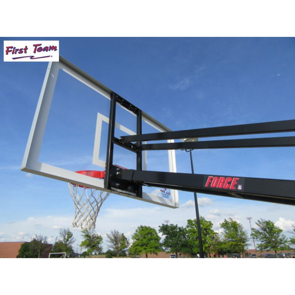 First Team Force Select In Ground Adjustable Basketball Goal closeup back view-First Team-Game Room Shop