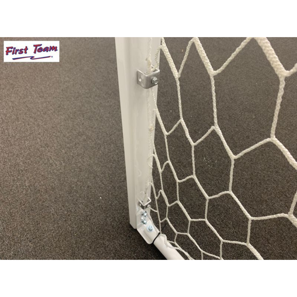 First Team FreeKick Backyard Portable Soccer Goal closeup of net and bolts-First Team-Game Room Shop