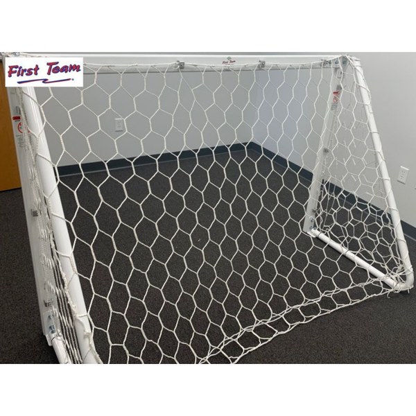 First Team FreeKick Backyard Portable Soccer Goal wide shot indoors-First Team-Game Room Shop