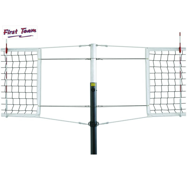 First Team Frontier Steel Competition Volleyball Net System Side by Side Double Court-First Team-Game Room Shop
