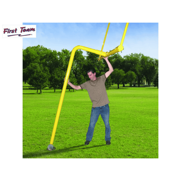 First Team Gridiron Backyard Football Goalpost being set up by one person-First Team-Game Room Shop