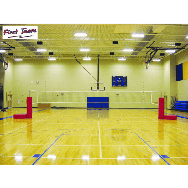 First Team Horizon Competition Portable Volleyball Net System installed in gym-First Team-Game Room Shop