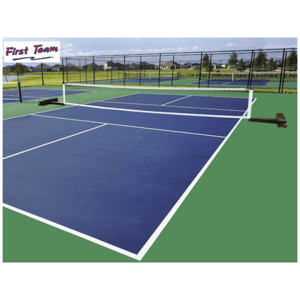 First Team Scorpion Portable Pickleball Set installed on court-First Team-Game Room Shop