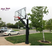 First Team Stainless Olympian In Ground Adjustable Basketball Goal angled view near the curb-First Team-Game Room Shop