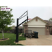 First Team Stainless Olympian In Ground Adjustable Basketball Goal side view in front of a garage-First Team-Game Room Shop