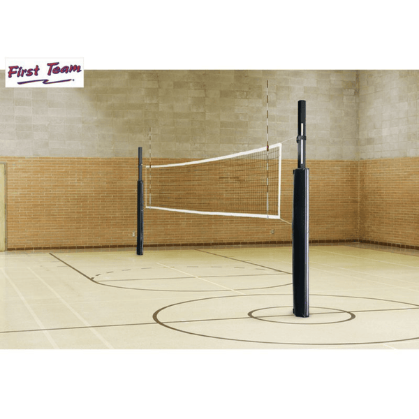 First Team Stellar Recreational Volleyball Net System installed in indoor court-First Team-Game Room Shop